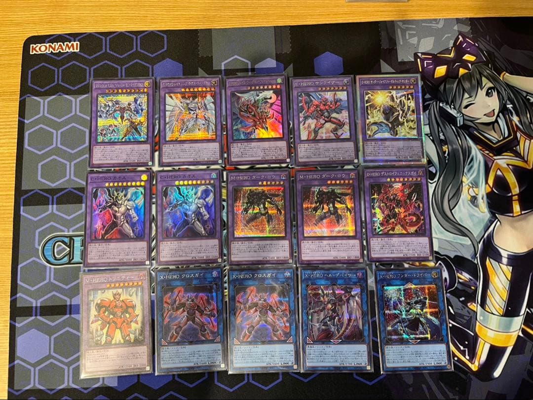 遊戯王　HEROデッキ　高レアリティ　ガチ構築　ニューロン公式スリーブ付き