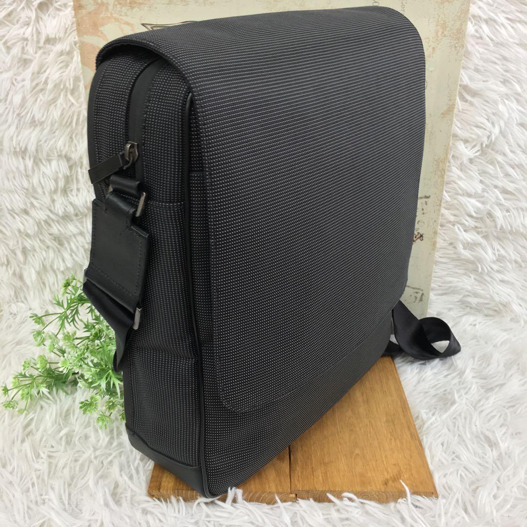 美品 ダンヒル dunhill ショルダー メッセンジャー バッグ クロスボディ