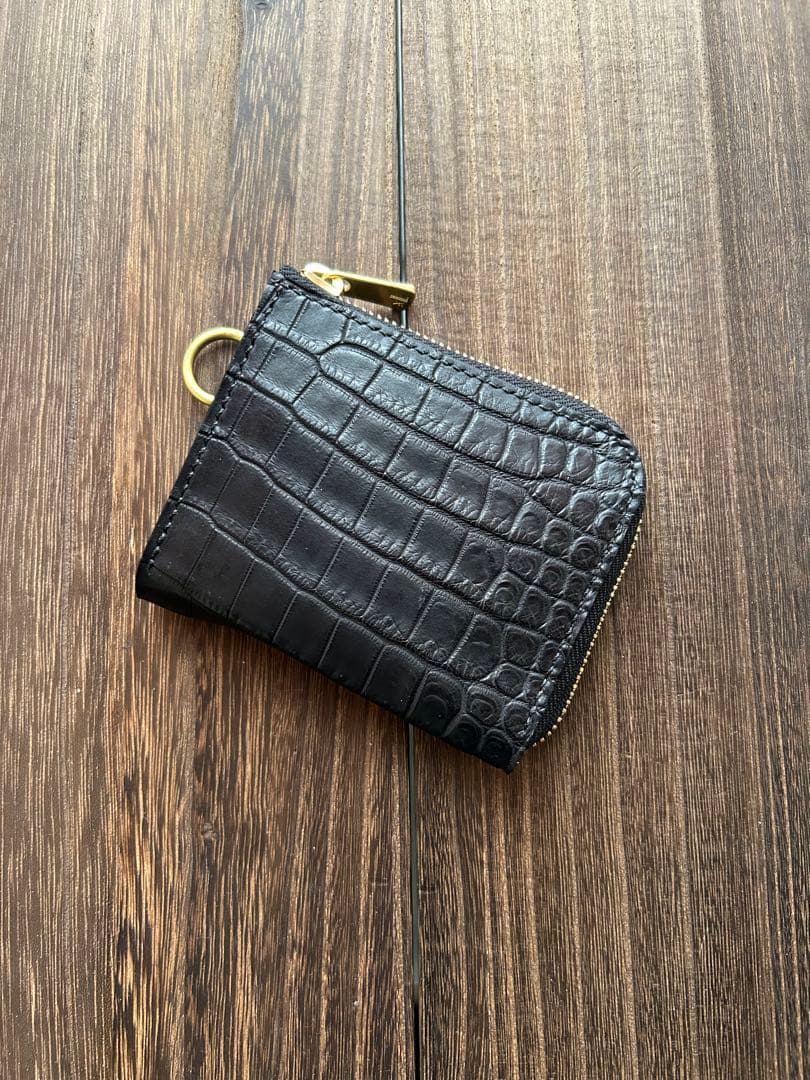 まきおページ　コンパクトウォレット　ブラック