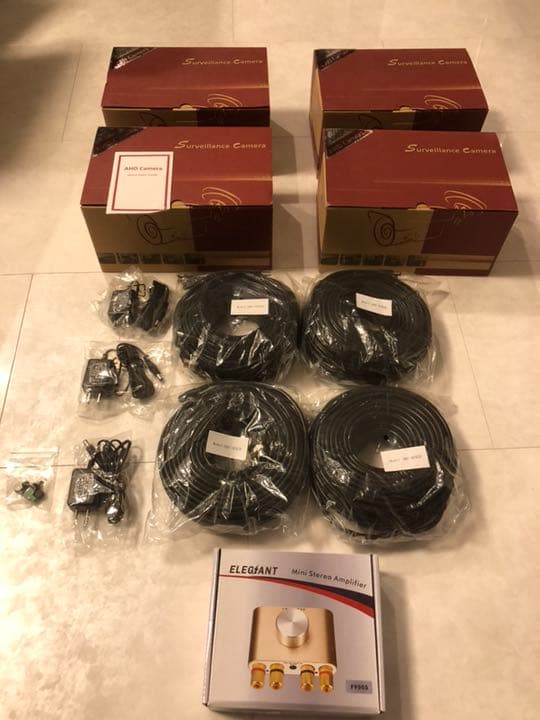 200万画素防犯カメラ4台　HD DVRセット