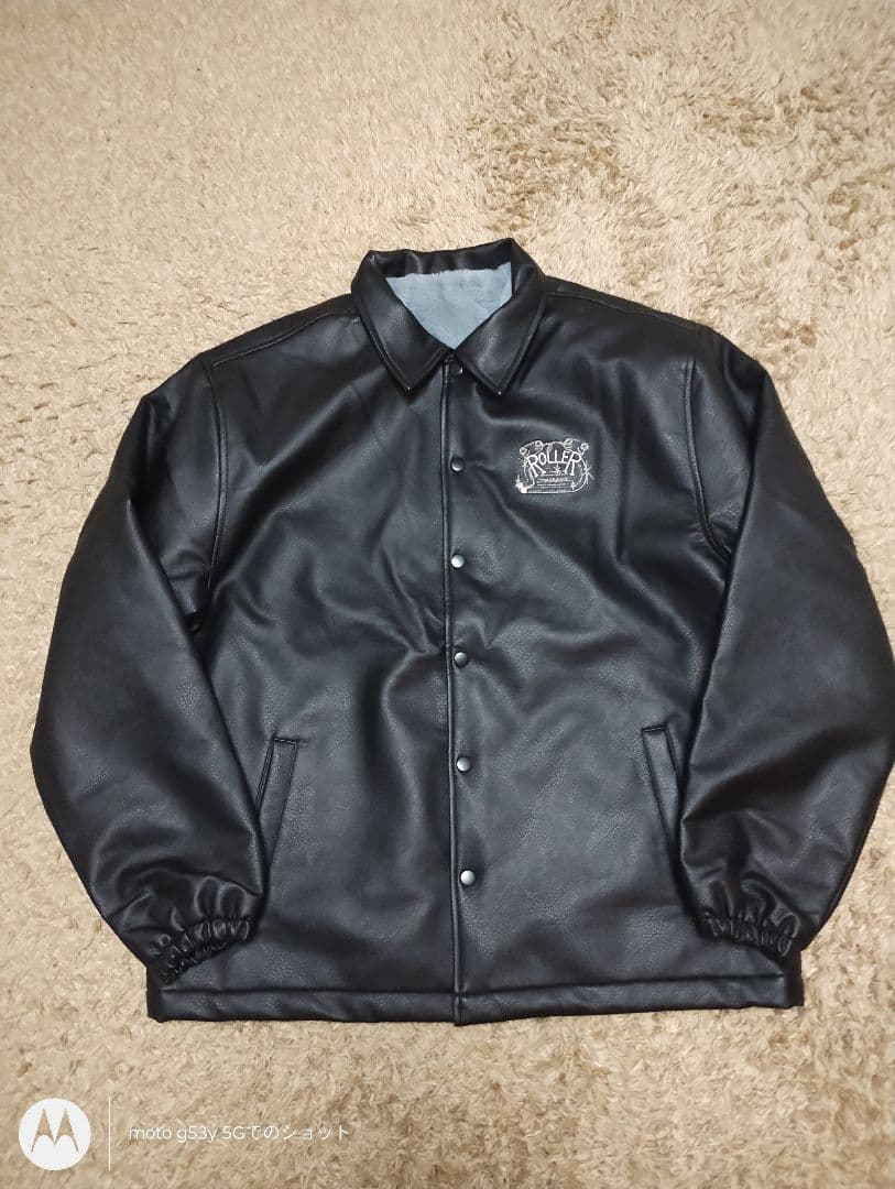 ROLLER FAKE LEATHER COACH JACKET　キムタク着