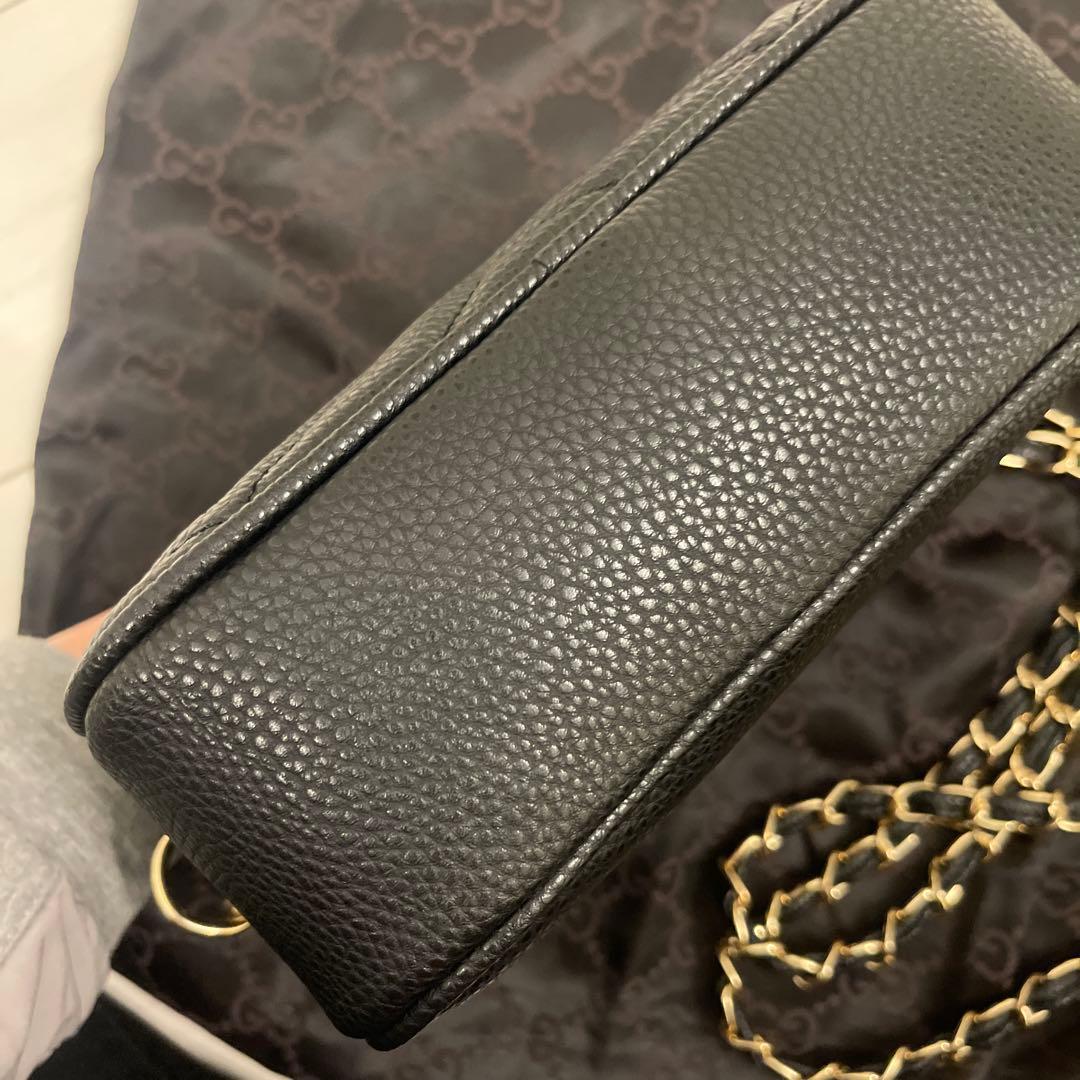 GUCCI チェーンショルダーバック　ブラック　ノベルティ
