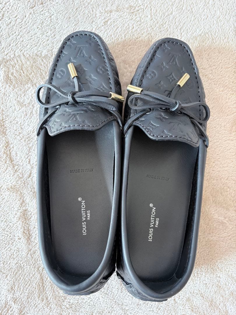 【新品】ルイヴィトン　革靴　モノグラム　ブラック