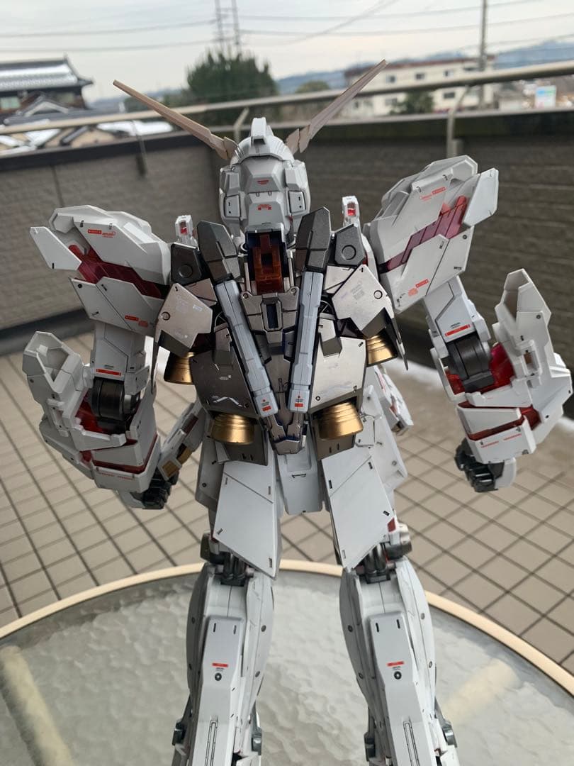 メガサイズ　1/48 ユニコーンガンダム、オマケHG グフとSDザク、ジャンク品