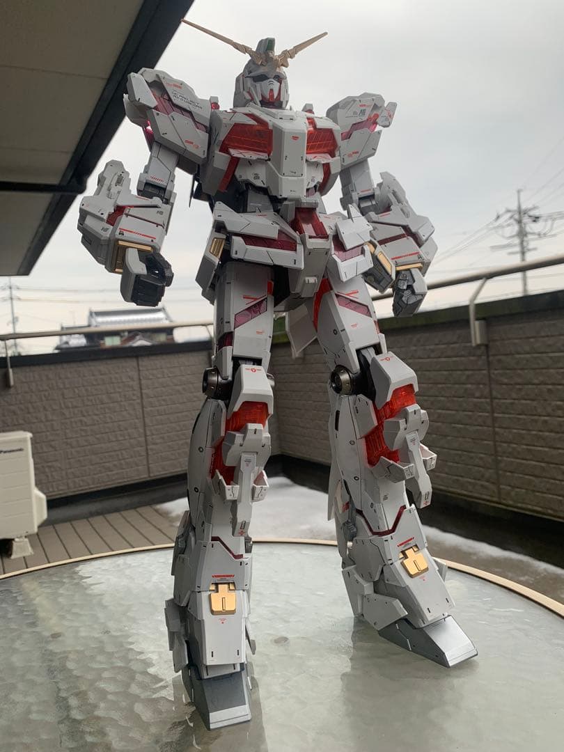 メガサイズ　1/48 ユニコーンガンダム、オマケHG グフとSDザク、ジャンク品