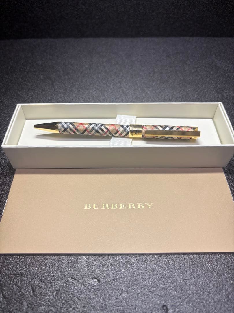 【激レア美品】BURBERRY ボールペン ノバチェック布張り