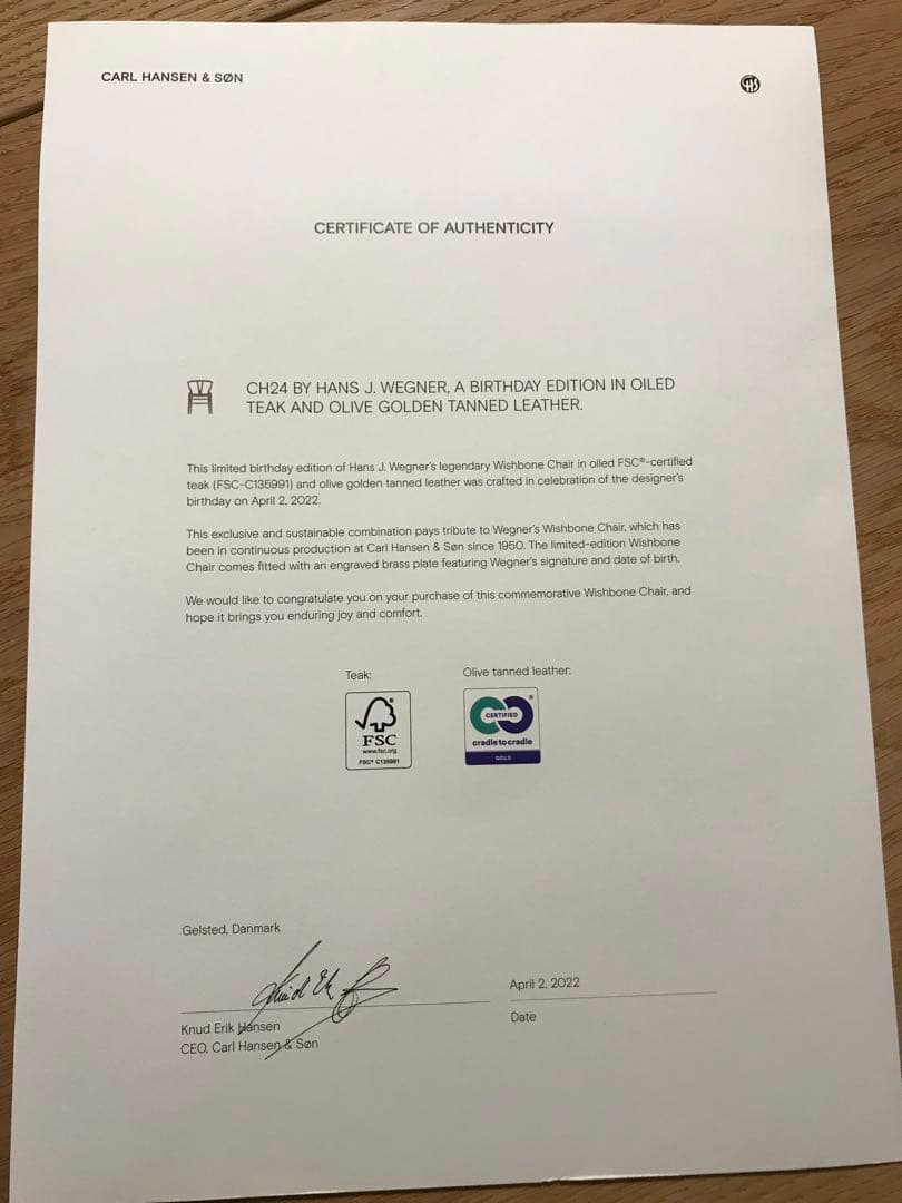 CH24 Yチェア 限定 Birthday Edition 2022