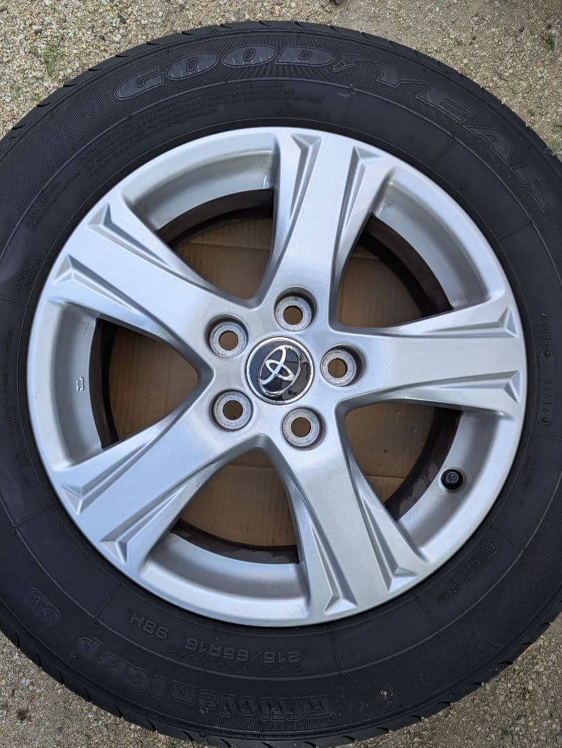 【送料込】トヨタ純正 16㌅アルミホイール＆タイヤ4本ヴェルファイア対応・保管品