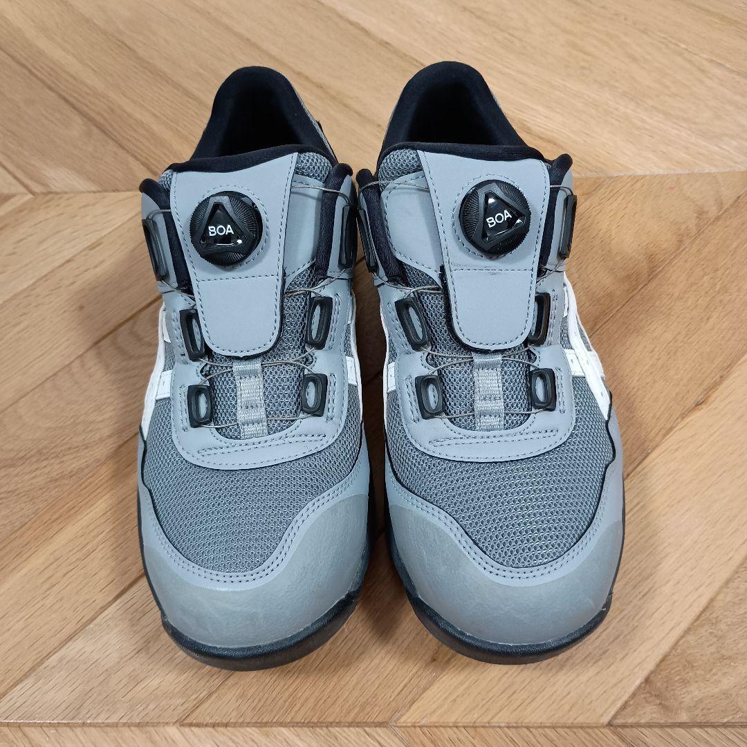 安全靴 アシックス BOA グレー 25センチ