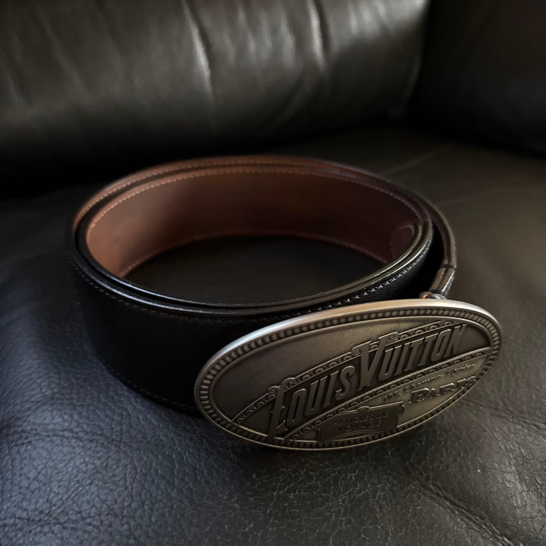 Louis Vuitton ブラック ベルト 95/38