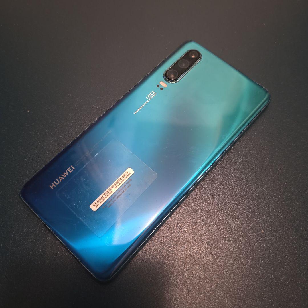 美品　HUAWEI p30 青銀　物理デュアルシム　SIMフリー
