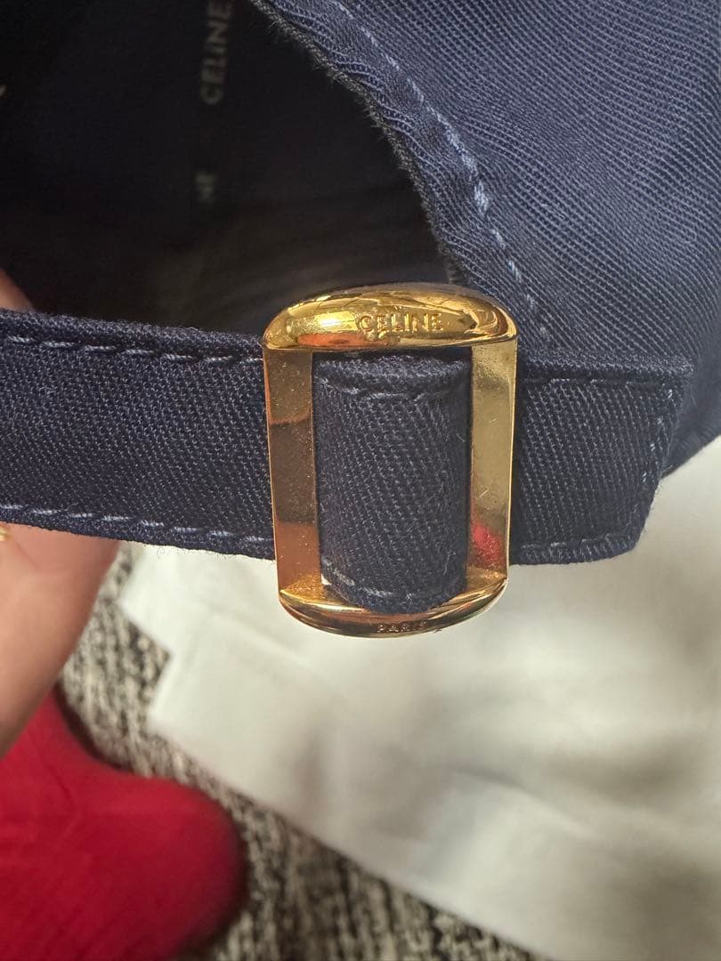 ネイビー C刺繍 ベースボールキャップ