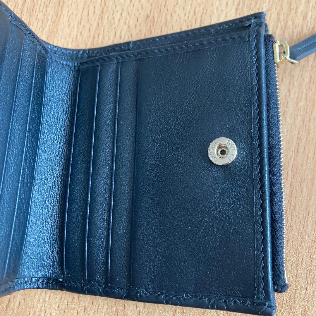 グッチ　二つ折り財布　ブラック