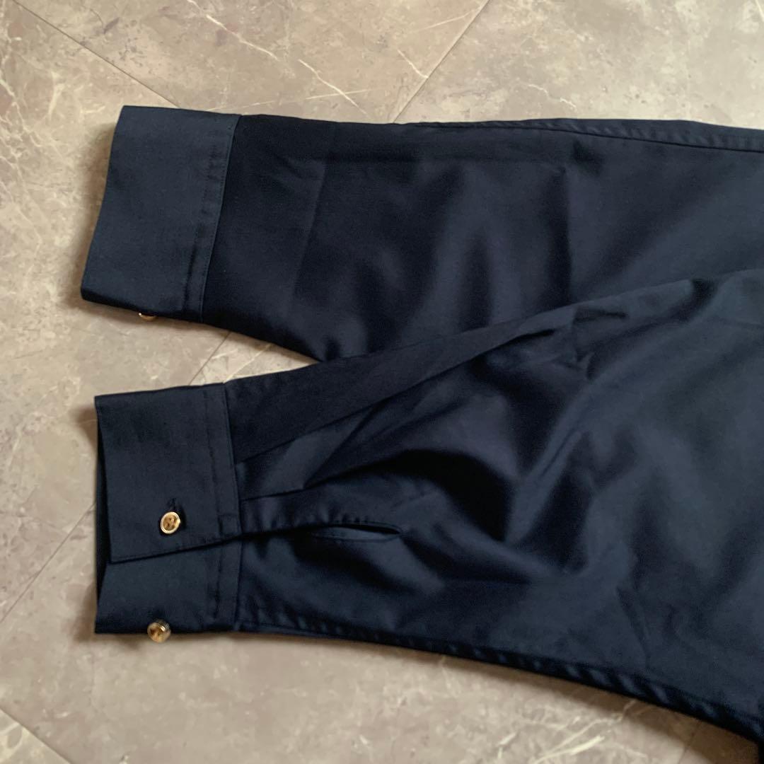 【美品】 Loungedress ラウンジレス　サテンBIGシャツ　ネイビー