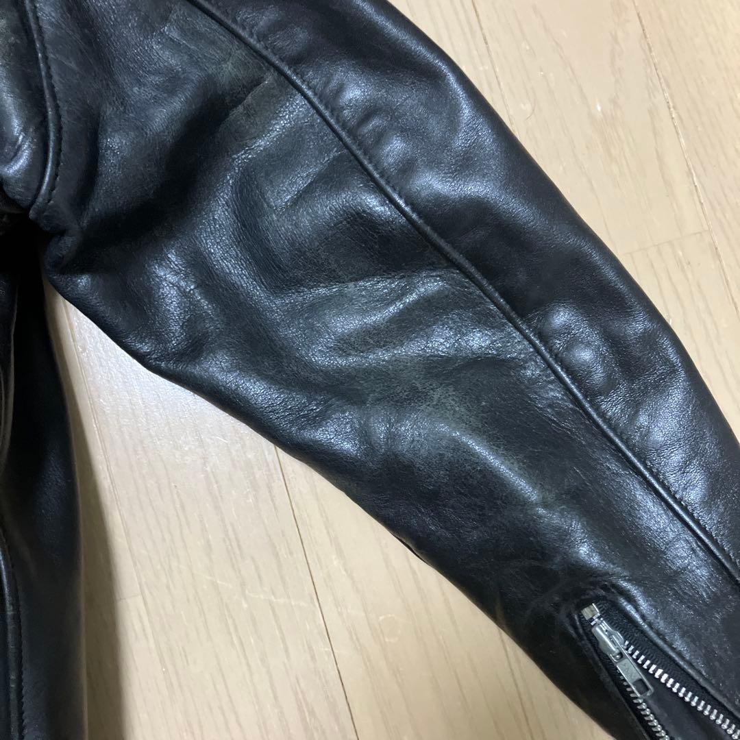 Schott ブラックレザー ジャケット 38