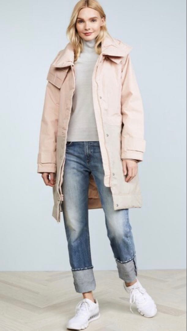 アディダス バイ ステラマッカートニー ロングコート ロングジャケット ピンク