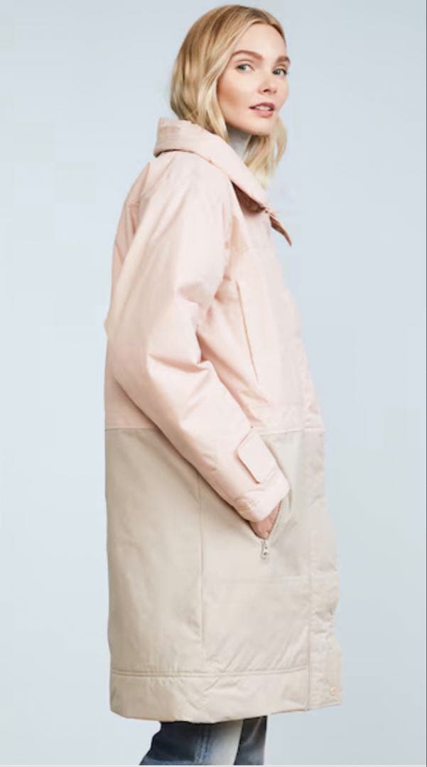 アディダス バイ ステラマッカートニー ロングコート ロングジャケット ピンク