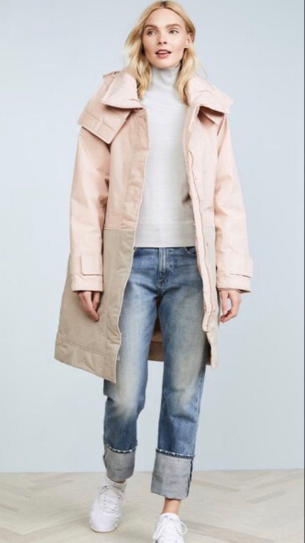 アディダス バイ ステラマッカートニー ロングコート ロングジャケット ピンク