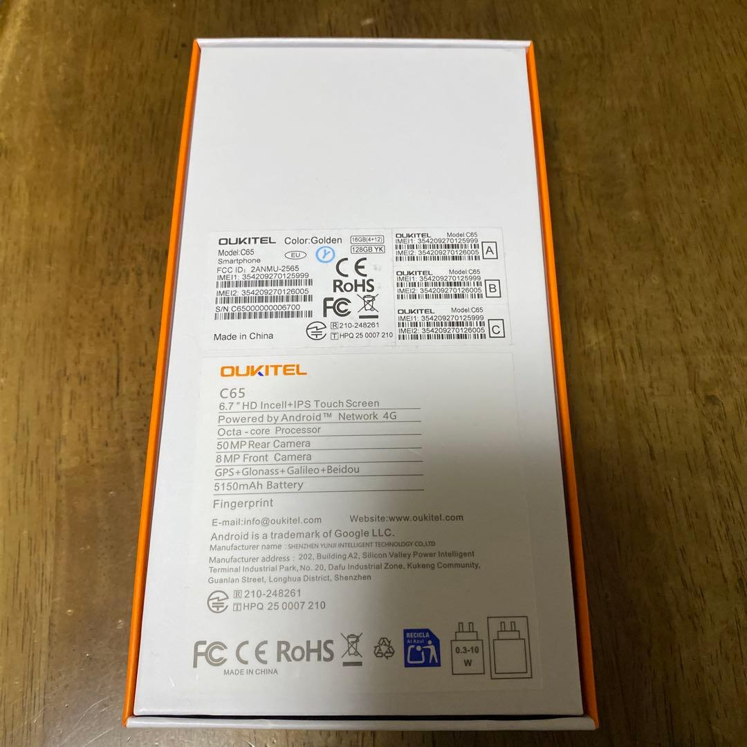 OUKITEL C65 128GB ゴールド