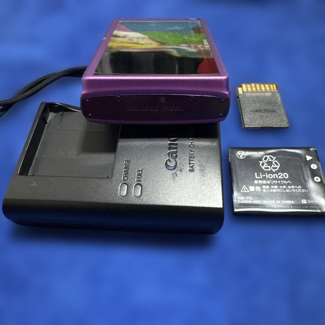 『美品』Canon IXY 430F パープル デジカメ 本体充電器付き