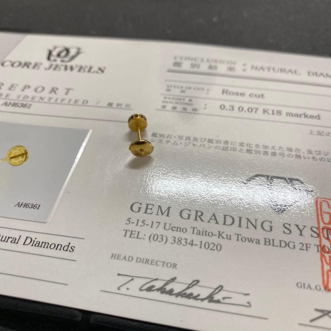 kenny❗️CORE JEWELSブラックダイヤピアス(片耳用) K18