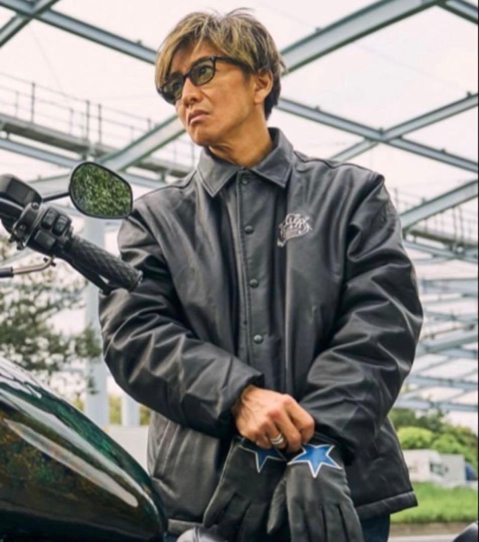 キムタク着 ROLLER FAKE LEATHER COACHJACKET