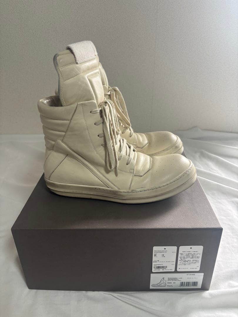 靴 Rick owens 25ss Geobasket milk 43