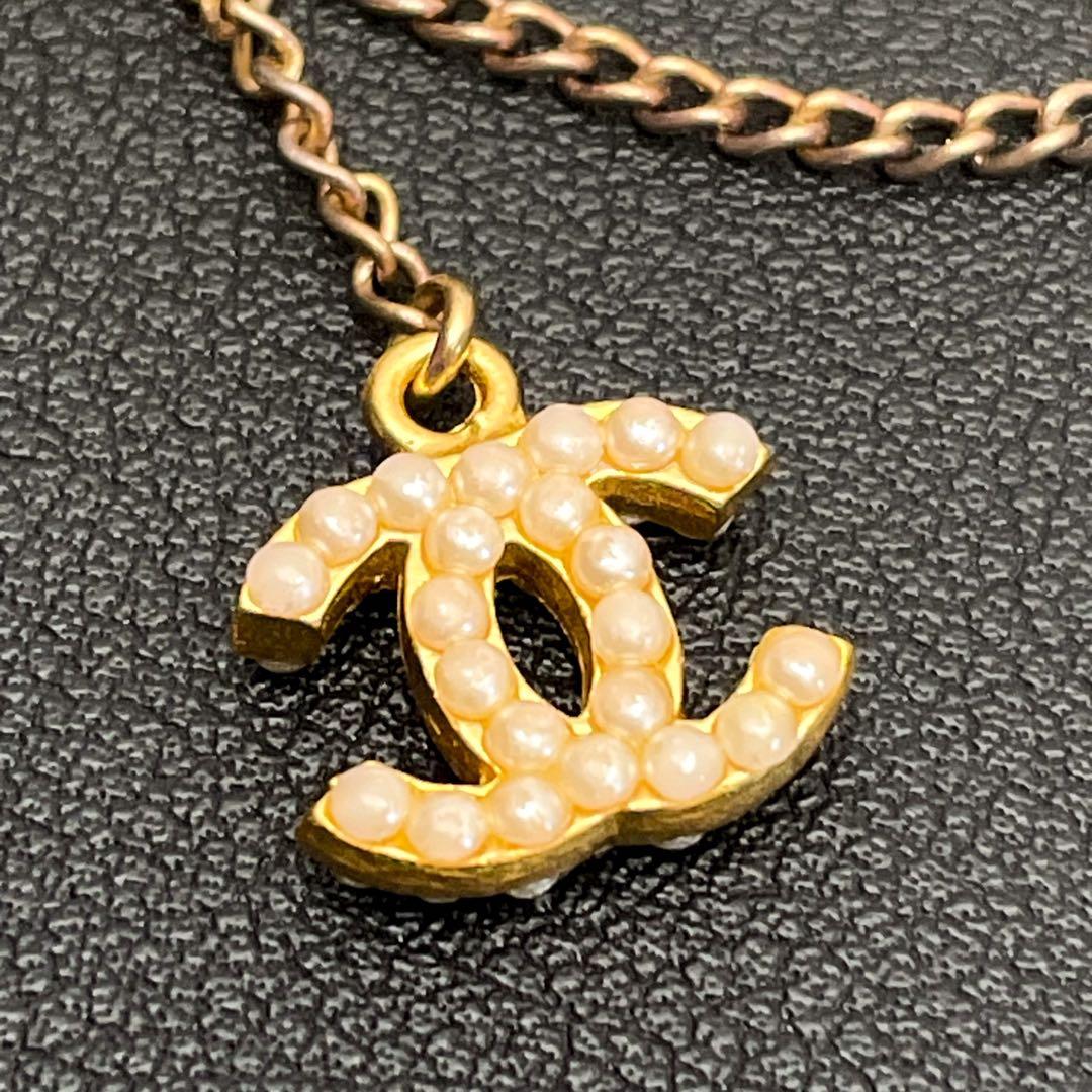 シャネル ココマーク フェイク パール ブローチ ゴールド コサージュ 01A