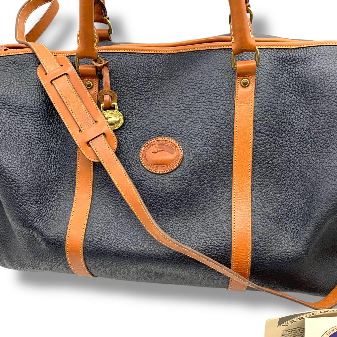 極美品　DOONEY＆BOURKE　ボストン　バッグ　2way 黒　シボ革