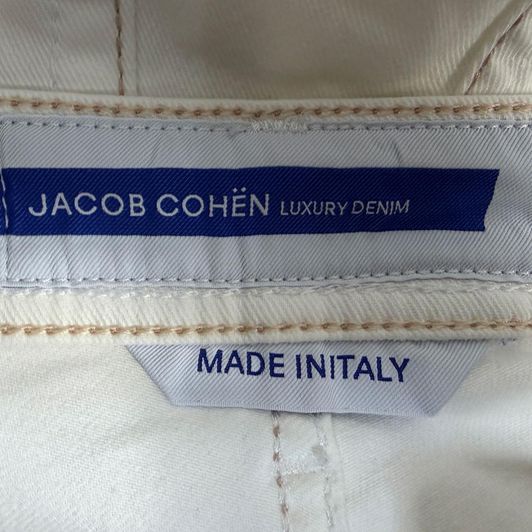 J4033美品 ヤコブコーエン 現行スコットストレッチ傷加工クロップドデニム30