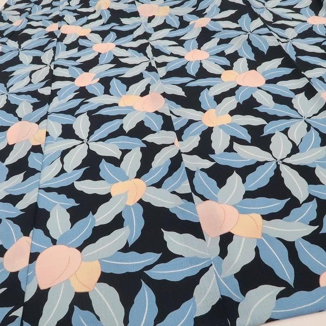 新品 セオアルファ 桃 洗える夏着物 仕付け糸付 トール 小紋 浴衣 3846