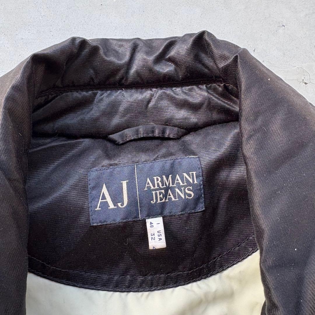 90s ARMANI JEANS 中綿　ボンバージャケット　archive 短丈