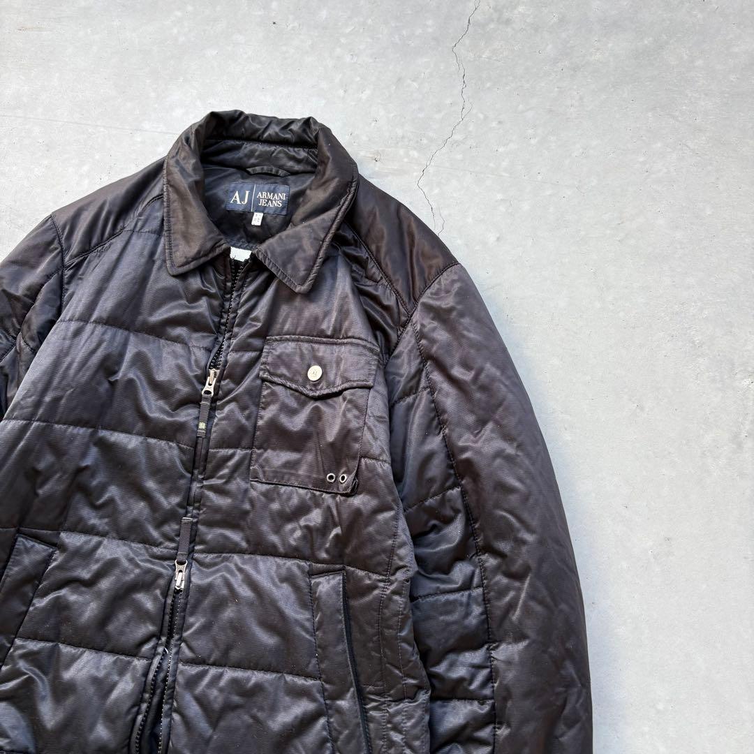 90s ARMANI JEANS 中綿　ボンバージャケット　archive 短丈
