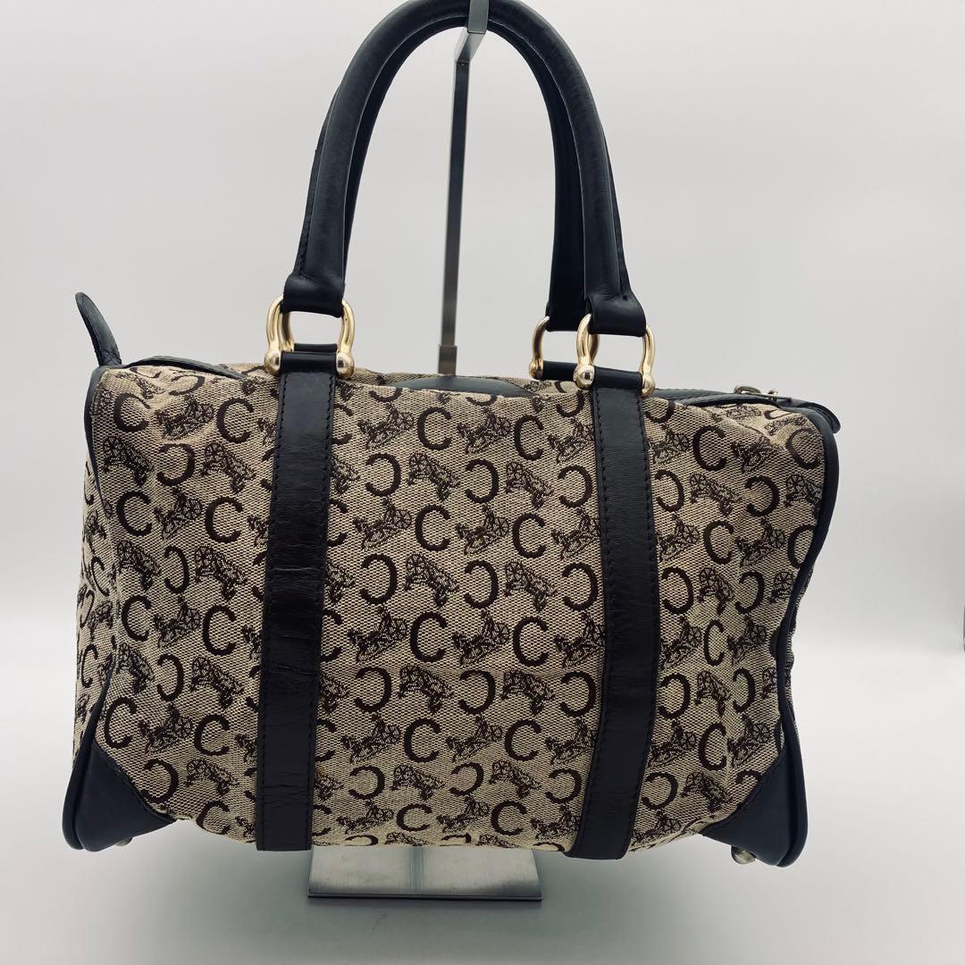 CELINEミニボストンバッグ　Cマカダム　ブラウン