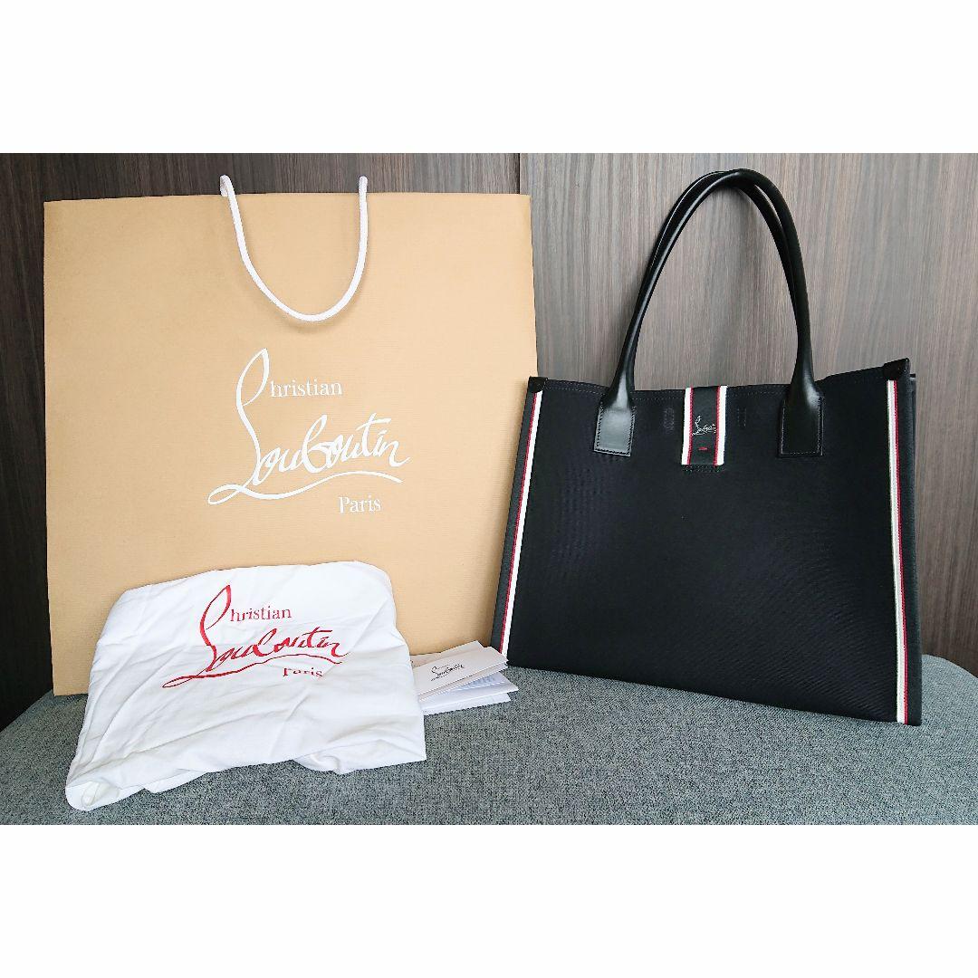 美品 クリスチャンルブタン ナストロルビ メンズ トートバッグ 黒
