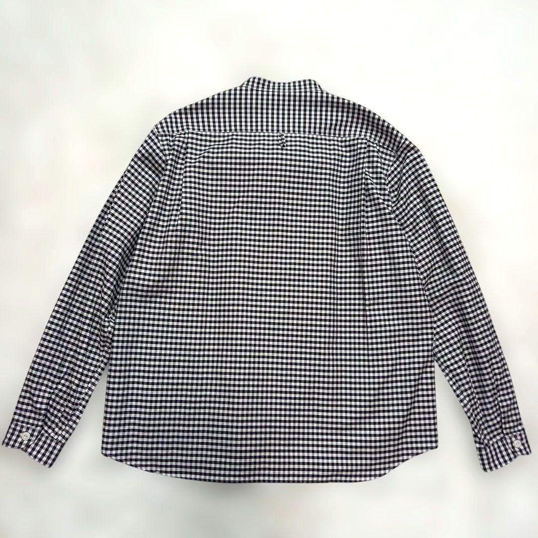 ダントン　オックスフォードギンガムチェックバンドカラーシャツ　38