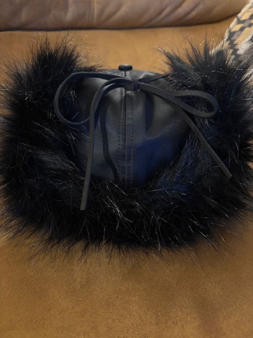 帽子 OpenYy Woven FAUX FUR EARFLAP CAP