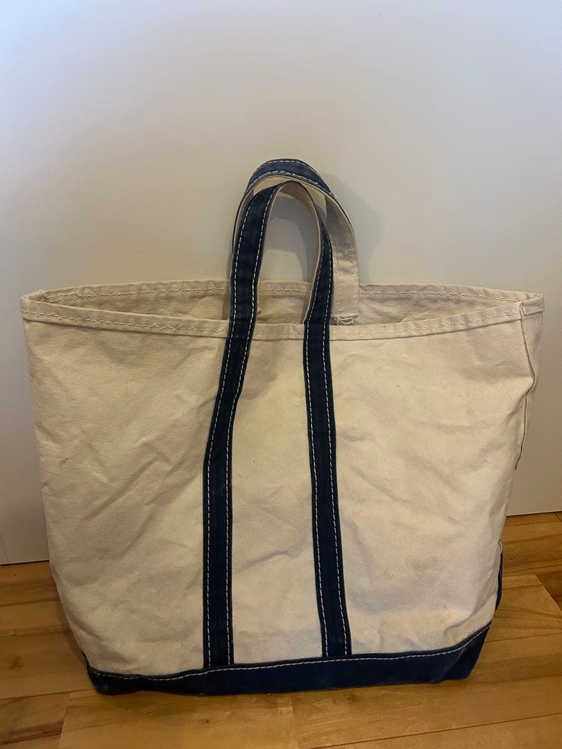 ヴィンテージ LLBEAN トートバッグ エルエルビーン ネイビー 筆記体