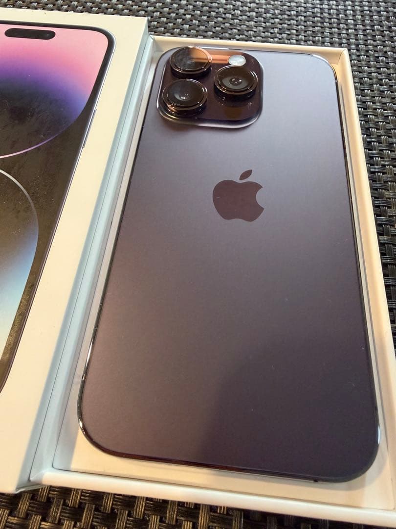 iPhone 14Pro ディープパープル SIMフリー電池交換済み100%