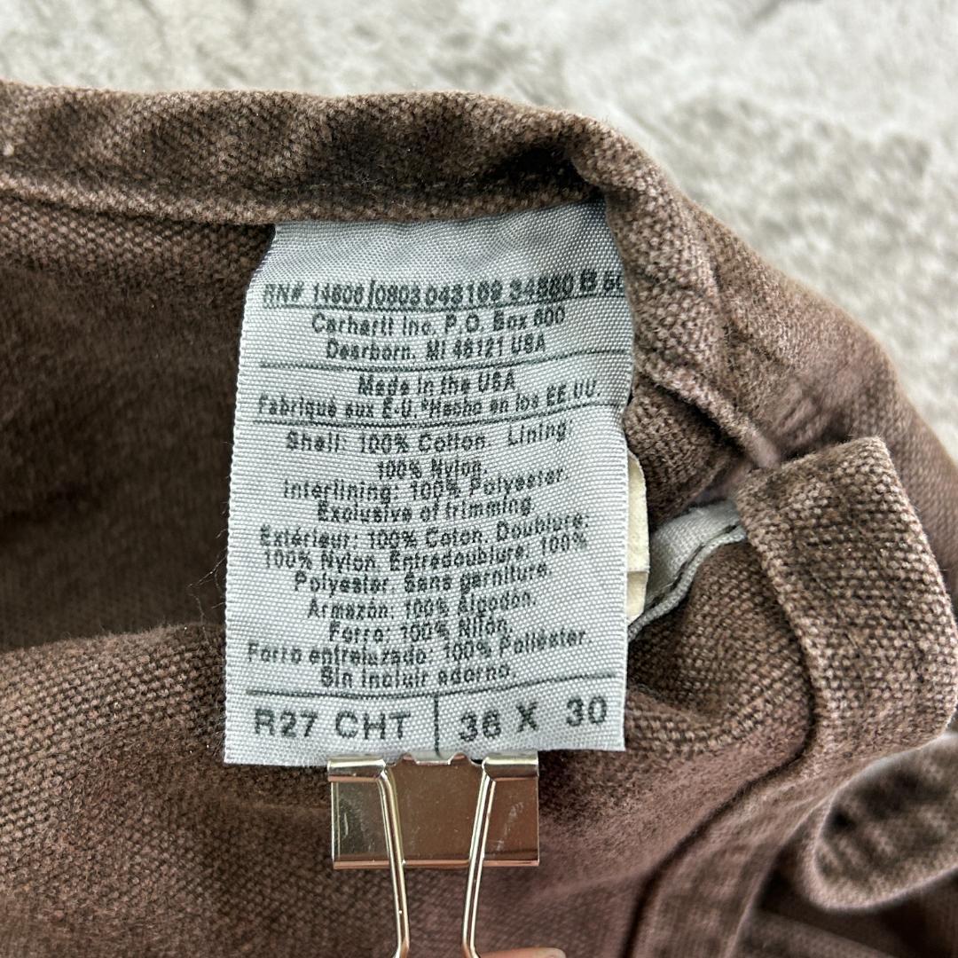 ふ*ぅ様 カーハート　USA製　ダブルニー　ストリート　オーバーオール　古着　茶