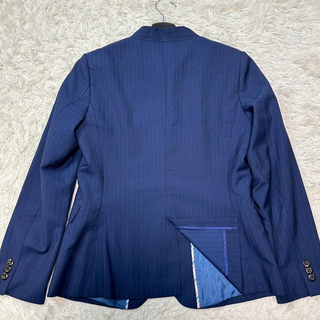 オリヒカ RHYME 洗える ノーカラー 3ピーススーツ Lサイズ ネイビー