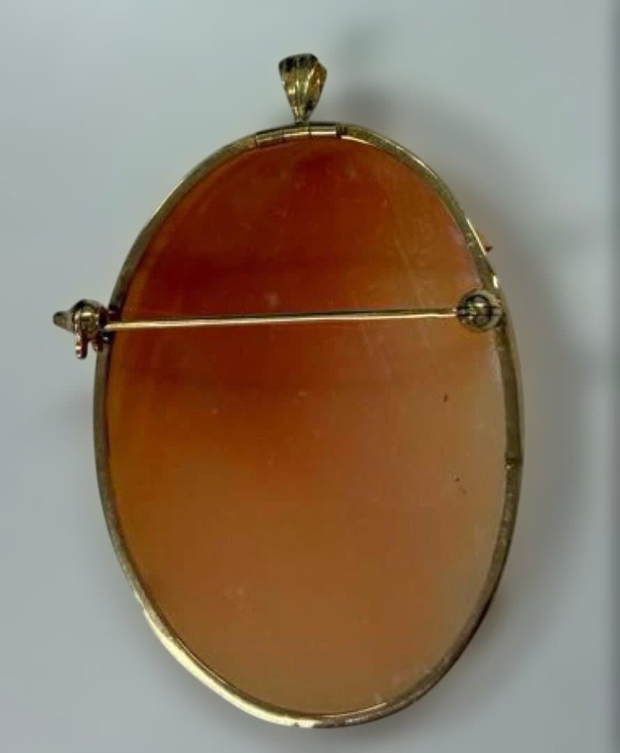 K18 カメオ ブローチ ペンダントトップ 8g