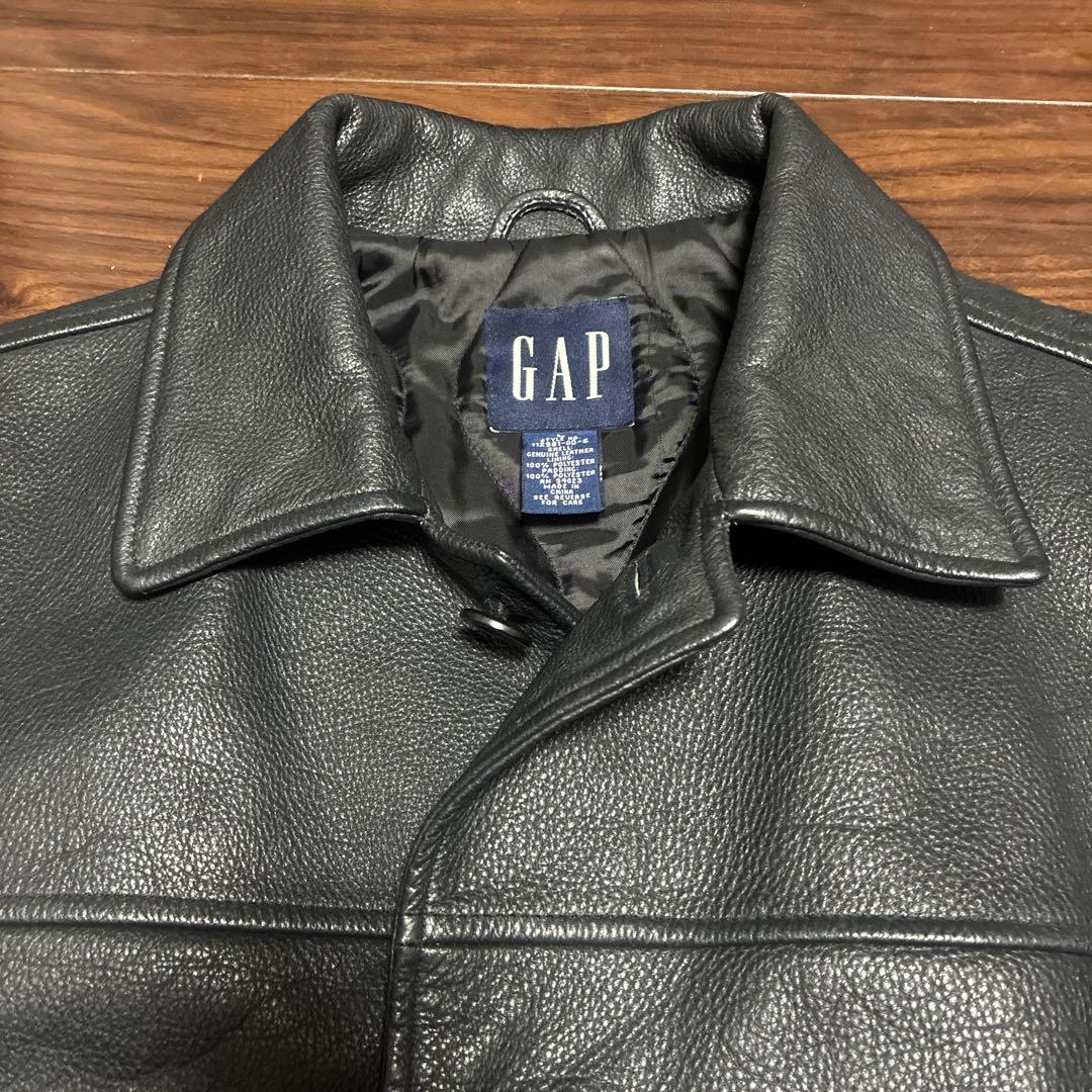 美品　希少　OLD GAP レザー カーコート ブラック L