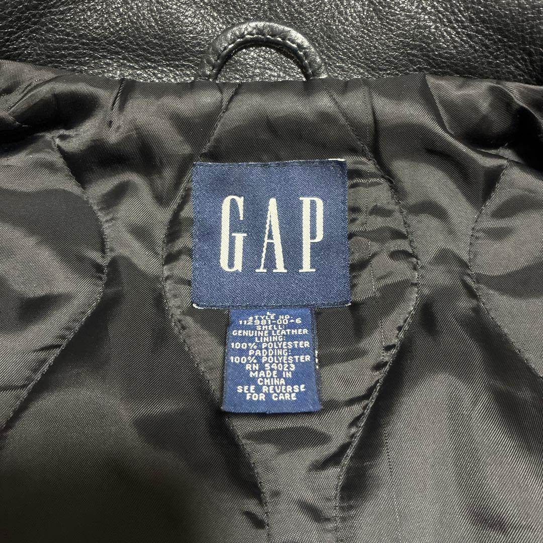 美品　希少　OLD GAP レザー カーコート ブラック L