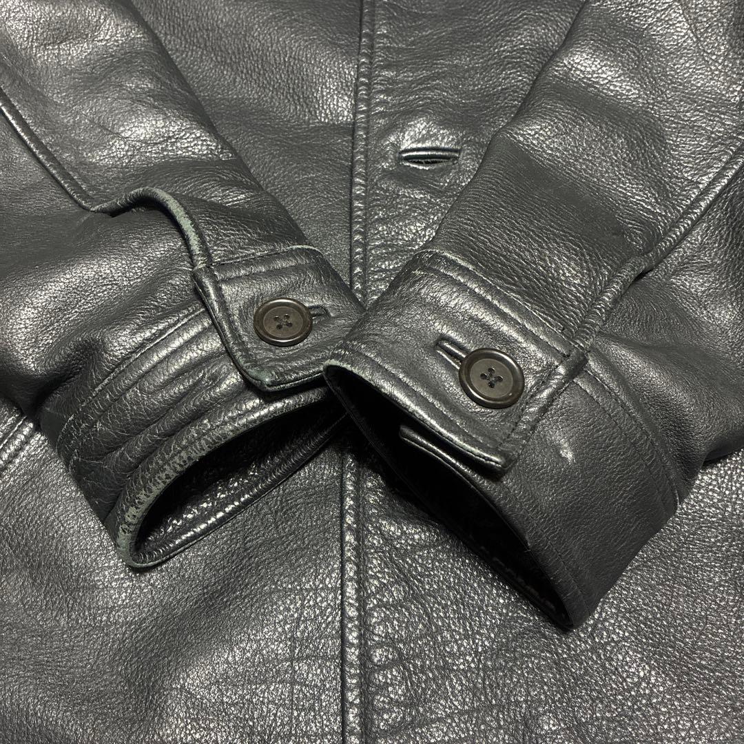 美品　希少　OLD GAP レザー カーコート ブラック L