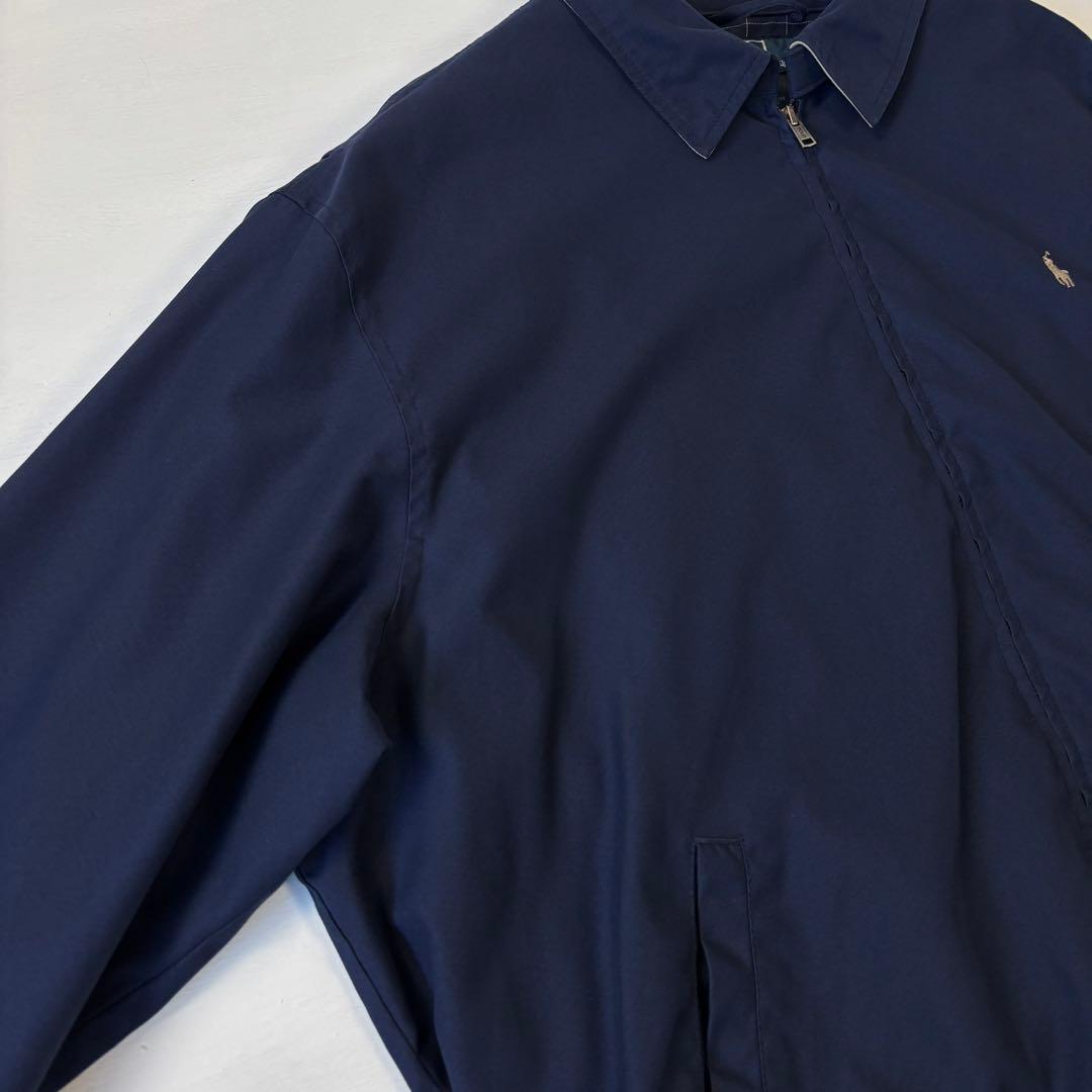 ラルフローレン スウィングトップ　ワンポイントロゴ　XLサイズ　ネイビー　古着