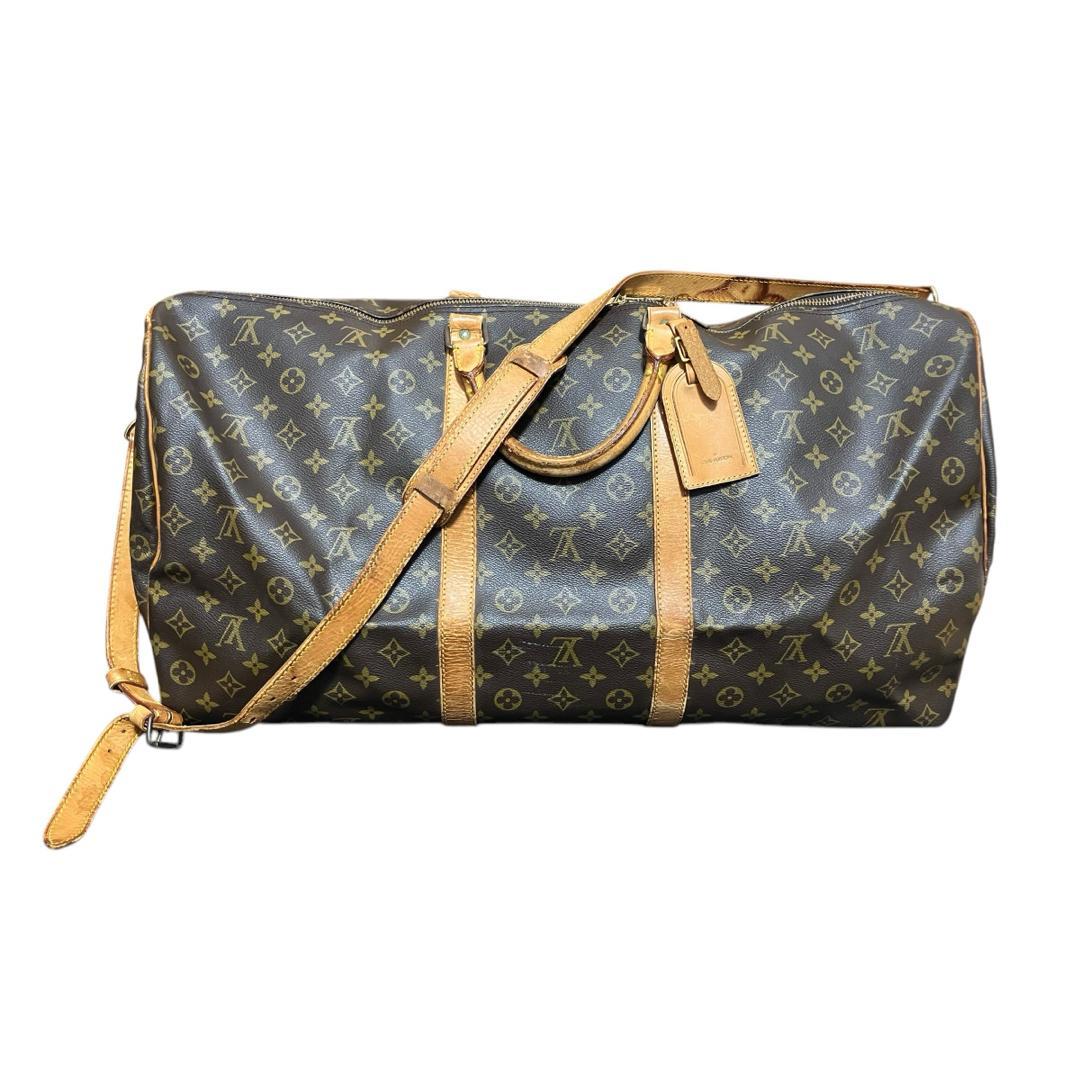 訳有 ルイヴィトン モノグラムキーポル60バンドリエールM41412