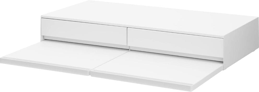 tower キッチン家電下引き出し＆スライドテーブル 幅80cm 山崎実業 白