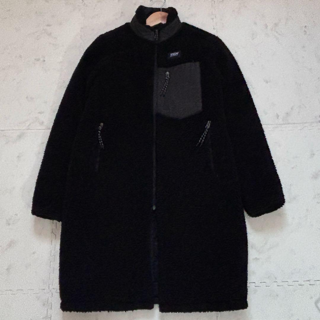 美品✨TAION タイオン ダウンコート リバーシブル ボア ブラック S