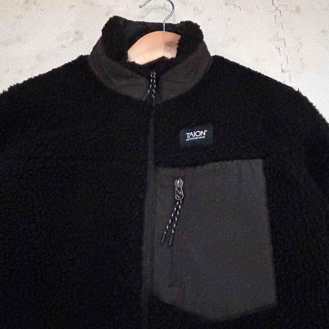 美品✨TAION タイオン ダウンコート リバーシブル ボア ブラック S